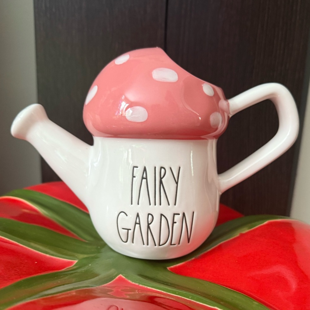 Rae Dunn Artisan Collection Ceramic Fairy Garden Watering‎ Can - Brand New